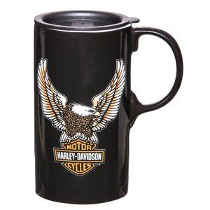 Harley Davidson Travel Ceramic Coffee Cup 20 oz. Tall Boy